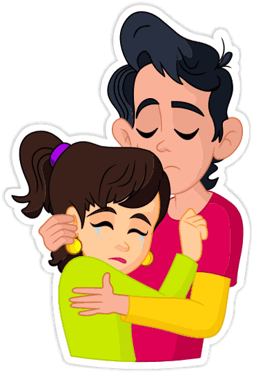 Sad Couple Png - Sad Couple Cartoon Png (368x540), Png Download