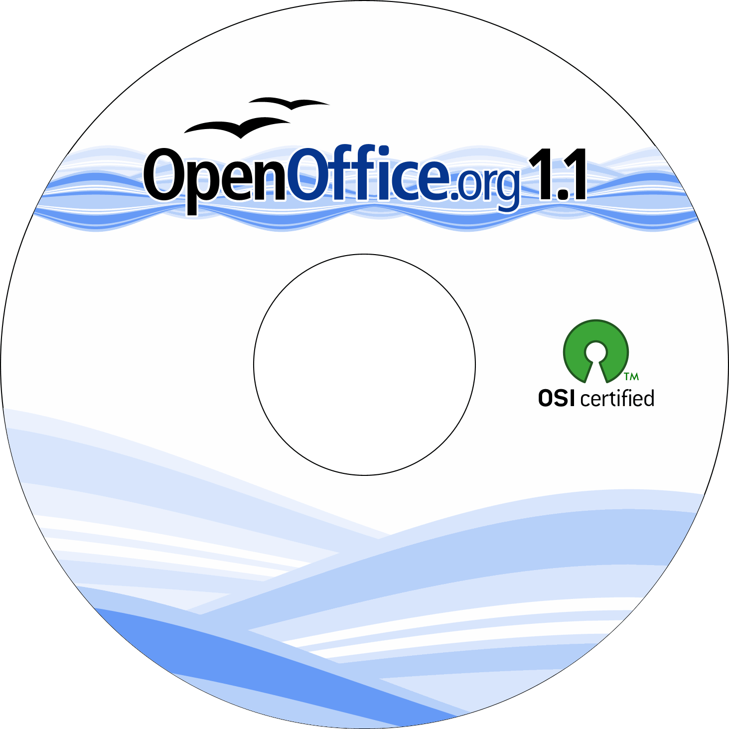 1 Cd Label - Open Office (1463x1463), Png Download