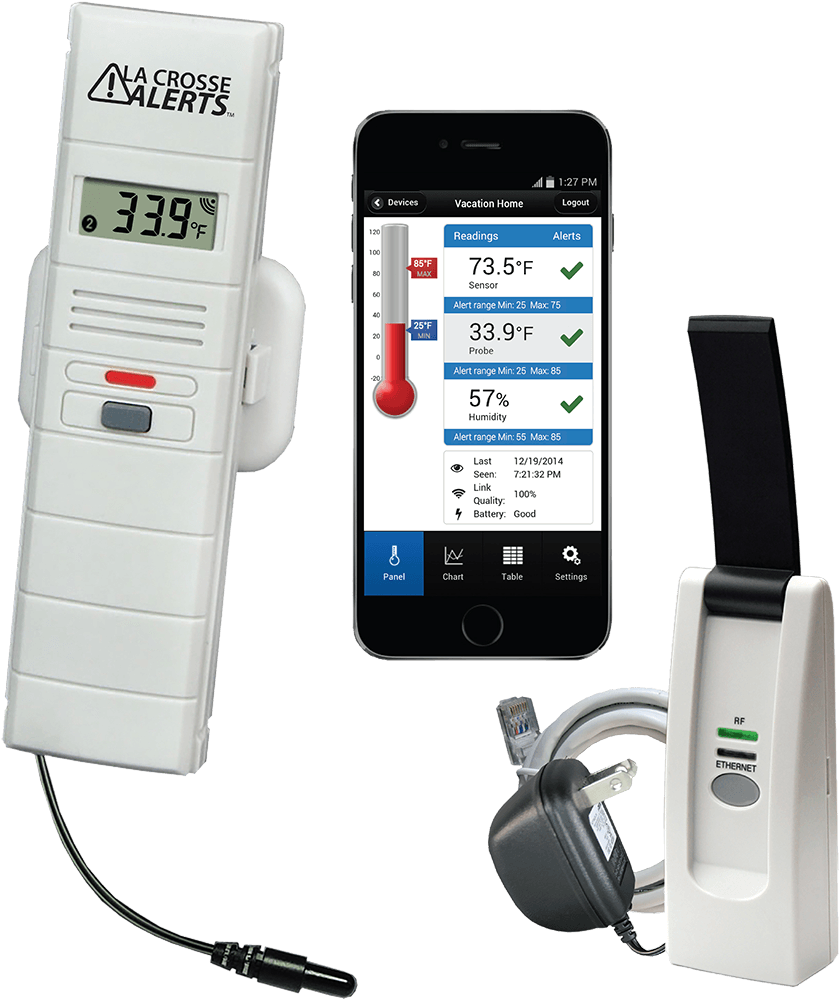 Lacrosse Remote Temperature & Humidity Monitors - La Crosse Technology 926-25106-wgb Wireless Monitor (1000x1000), Png Download