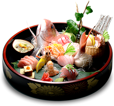 Gion Restaurant Special Sashimi And Sushi Platter - Japanese Cuisine (450x412), Png Download