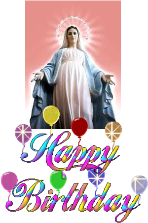 Happy Birthday Mama Mary - Happy Birthday Gif (337x456), Png Download