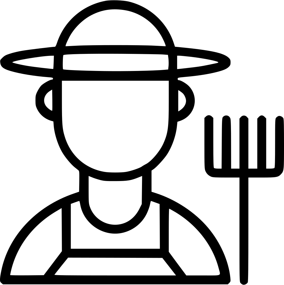 Farmer Hat Farm Avtar Agriculture Grower Human Svg - Png Icon Farmer (980x984), Png Download