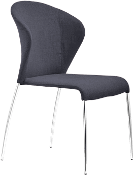 Oulu Graphite Dining Chair - Zuo Modern - Oulu Dining Chair Graphite (648x432), Png Download