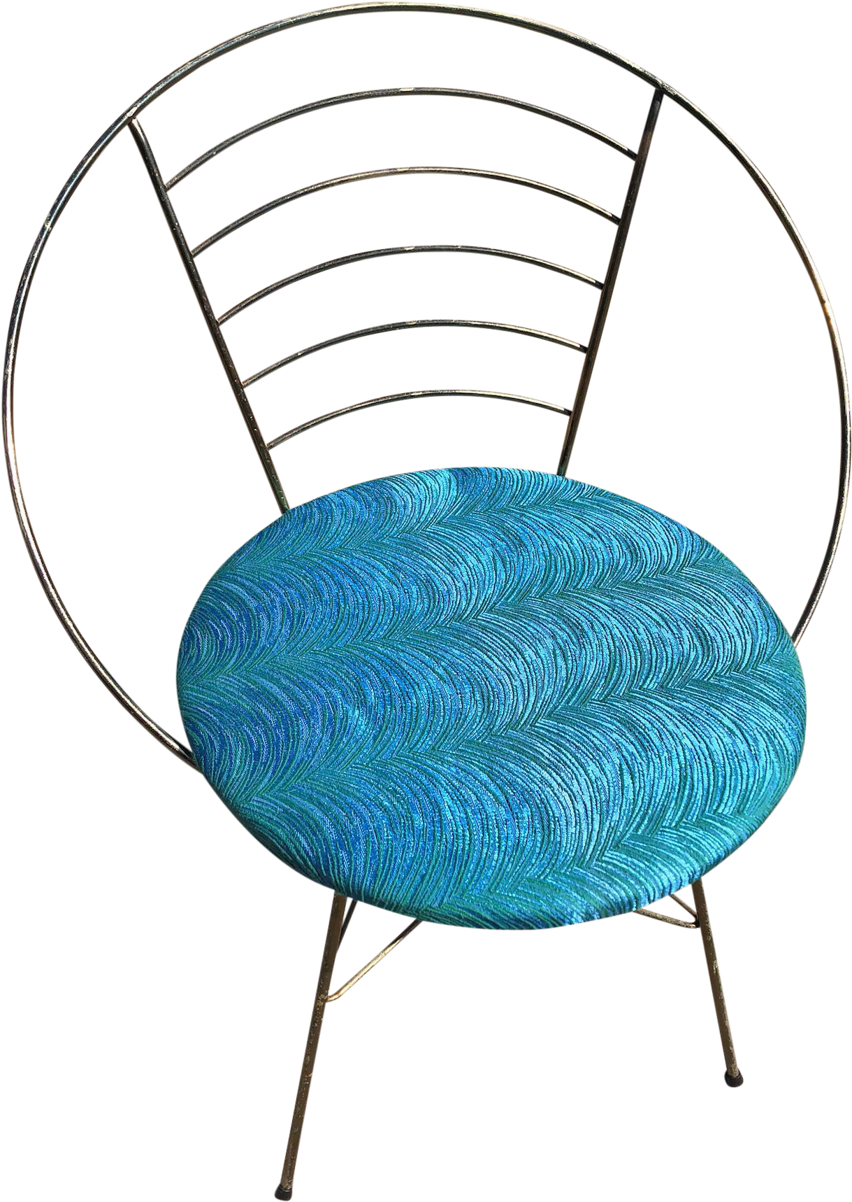 M#century Peacock Print Circular Chair #peacockchair - Chair (1353x1908), Png Download