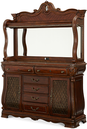 The Sovereign Dining Room Collection Sideboard Bartop - Sovereign Sideboard By Aico / Michael Amini (600x510), Png Download