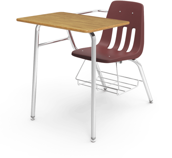 9000 Series Chair Combo, 18" X 24" Top-task Chair - Classroom Desk Png (575x575), Png Download