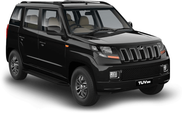 Mahindra Tuv300 - Mahindra Tuv 300 Black (632x400), Png Download