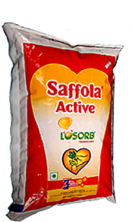 New Saffola Active Vegitable Oil - Snack (500x500), Png Download