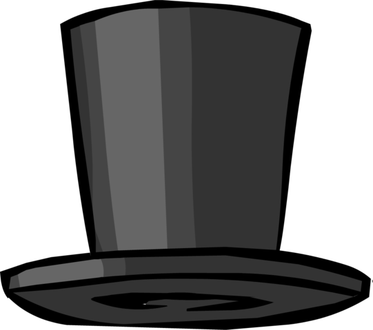 270 × 240 Pixels - Club Penguin Black Hat (541x480), Png Download