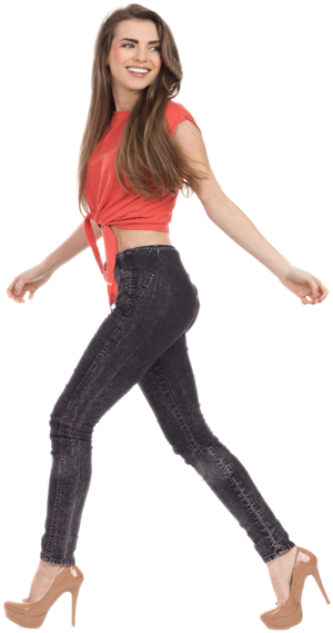 Png Material Source - Girl Walking Side (1240x800), Png Download