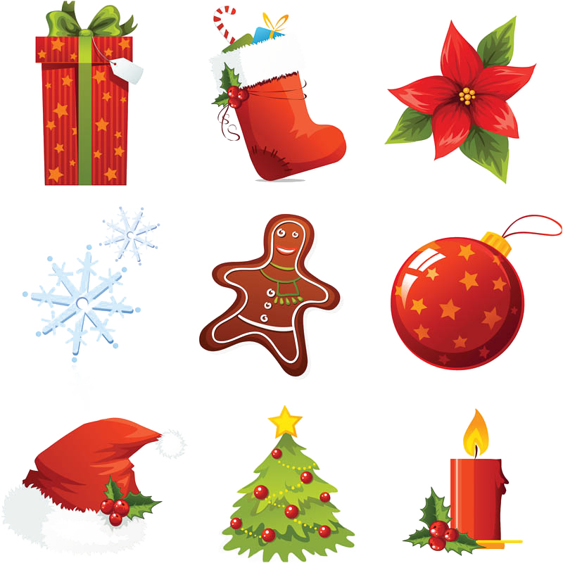 Xmas Elements Png Download Image - Ornament Christmas Vector Png (800x800), Png Download