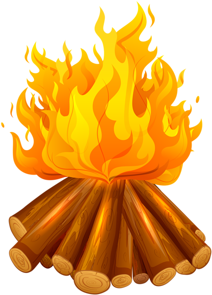 0, - Blazing Bonfire (430x600), Png Download