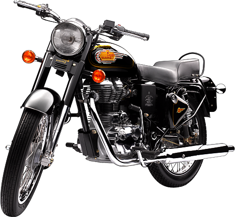 Bike Png - Royal Enfield Black 350 (600x446), Png Download