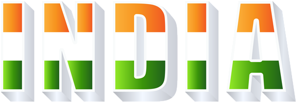 India Png Transparent Clip Art Image - India Text Png Download (600x205), Png Download
