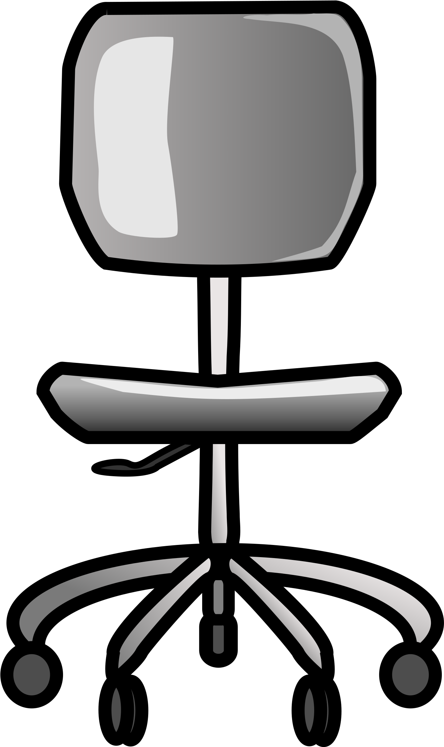 Chair Clipart Desk Chair - Office Chair Clipart (354x595), Png Download