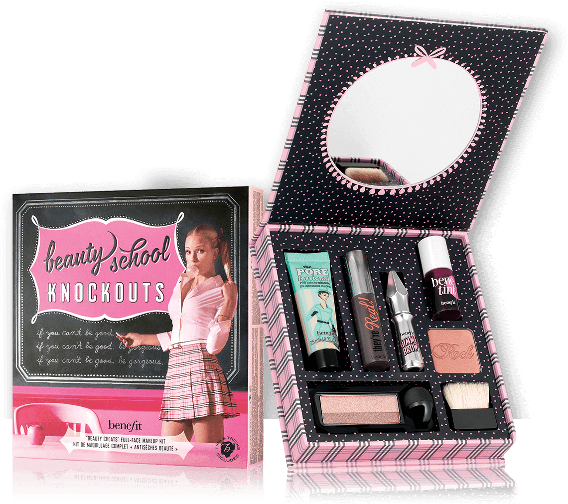 Beauty School Knockouts Full Face Makeup Kit - Benefit Cosmetics Beauty School Knockouts (1220x1380), Png Download
