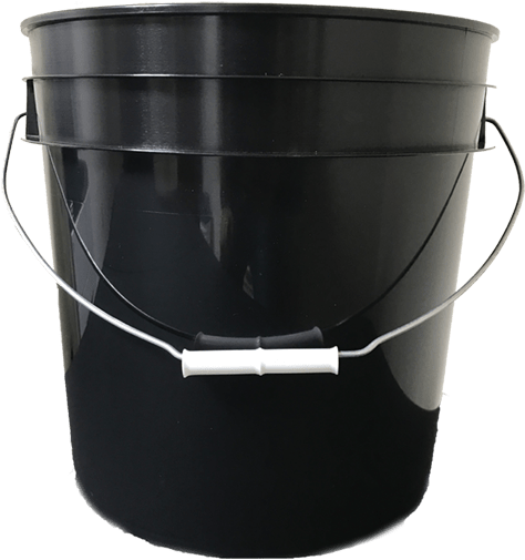 25 Gallon Plastic Bucket Black - Home Appliance (500x541), Png Download