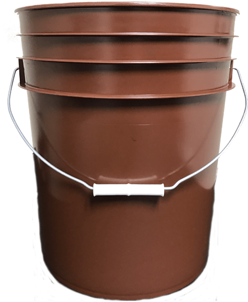 5 Gallon Round Plastic Bucket Brown - Brown Bucket (500x619), Png Download