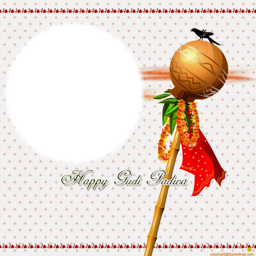 Gudi Padwa Photo Frame (500x500), Png Download