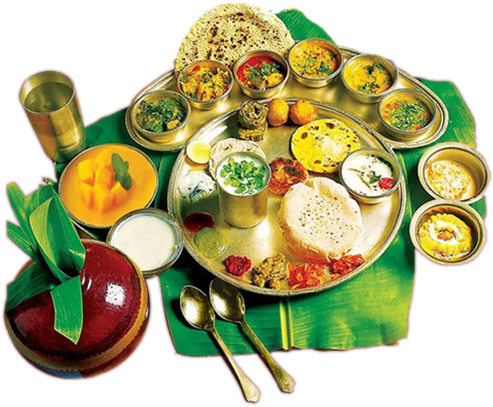 Thali - Maharaja Bhog Lower Parel (493x407), Png Download