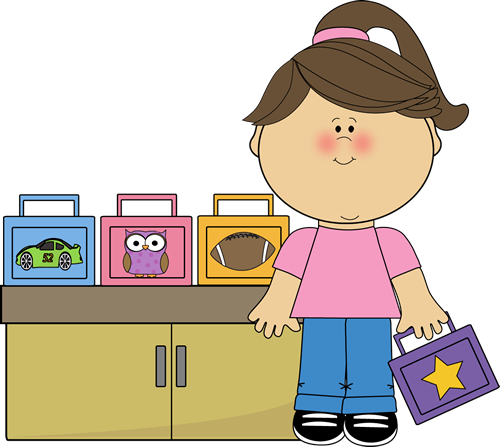 Girl Lunch Box Monitor Clip Art - Lunch Helper Classroom Job (500x447), Png Download