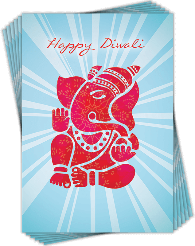 Diwali Multipack Greeting Cards - Ganesha Creative Vector Art (800x800), Png Download