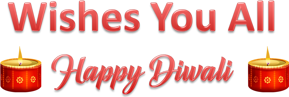 Wishes You All Happy Diwali Png High-quality Image - Portable Network Graphics (1004x363), Png Download