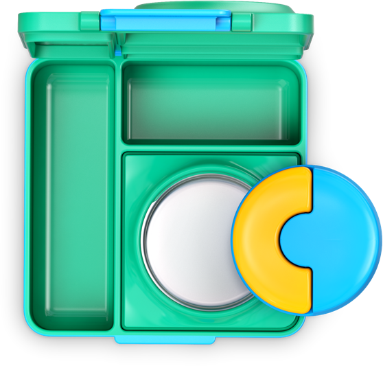 Omielife Omiebox Insulated Hot & Cold Bento Box - Insulated Bento Box (558x533), Png Download