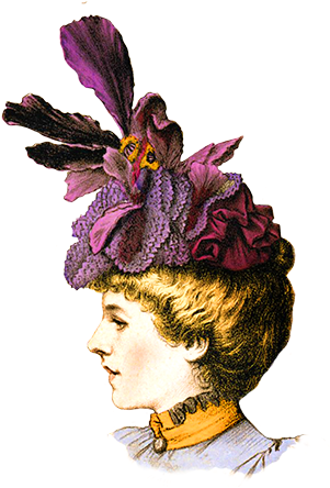 Victorian Ladies Dress Hats Clip Art - Age Of Innocence By Edith Wharton (ebook) (307x443), Png Download