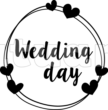 Wedding Day - Happy Wedding Day Text (461x468), Png Download