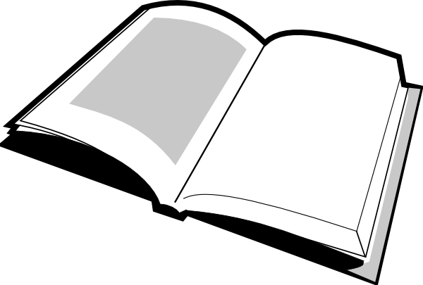 Open Book Clipart Black And White Clipart Panda Free - Book (600x405), Png Download