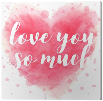 Hand Drawn Watercolor Heart With Calligraphy Text Love - Love (400x400), Png Download