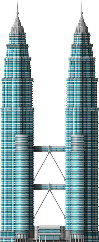 Malaysia Towers - Png Building Hd (420x1020), Png Download