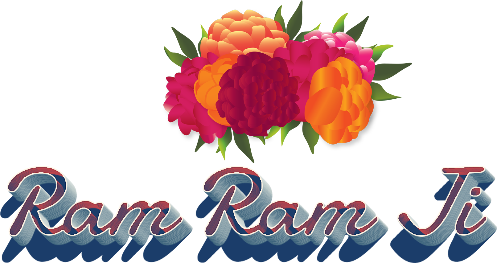 Ram Ram Ji Png Clipart - Mexican Paper Flowers Clipart (1918x990), Png Download