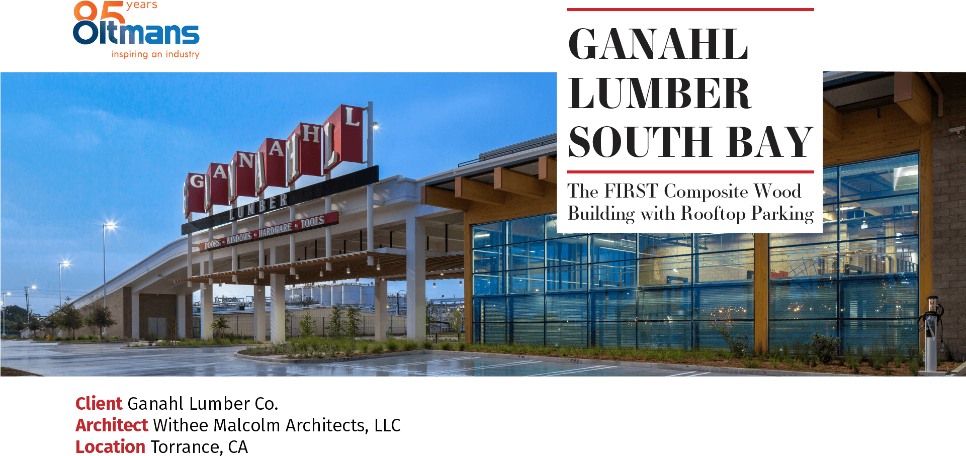 The First Composite Wood Building With Rooftop Parking, - Oltmans Construction (1920x1080), Png Download