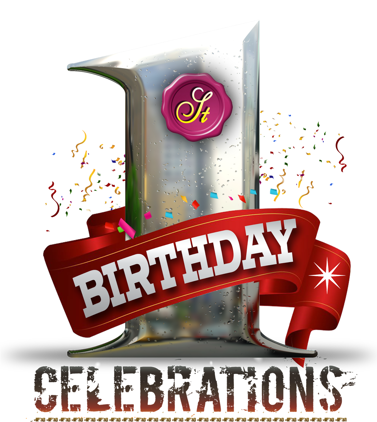 1st Birthday Celebrations Png Logo Free Downloads - 1st Birthday Logo Png (1280x1600), Png Download