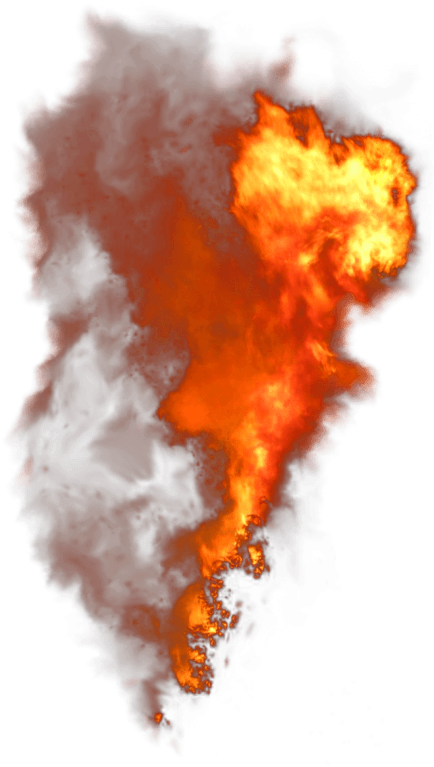 Clipart Flames Smoke - Fire With Smoke Png (480x828), Png Download