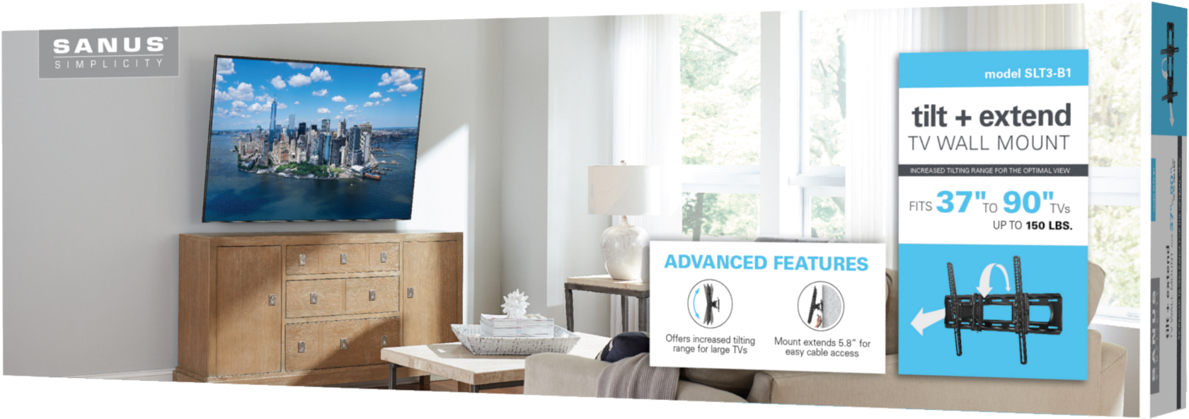 Tilt Extend Tv Wall Mount - Banner (1920x1440), Png Download