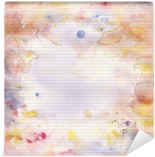 Watercolor On Lined Note Book Paper Background Wall - Creative Arts (400x400), Png Download