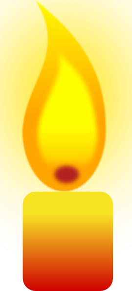 Melting Candle Clipart Candel - Prayer Candle Clip Art (270x595), Png Download