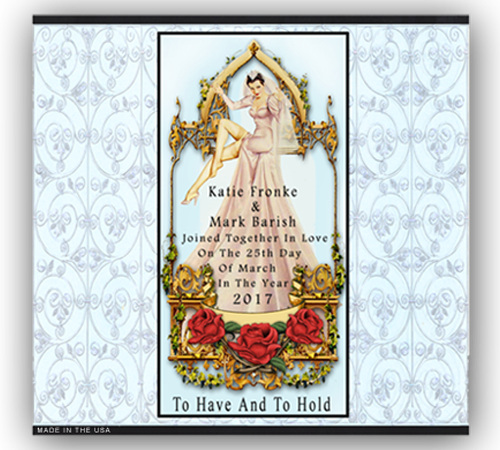 Personalized Wedding/anniversary Candle - Pin Up Girl Zombie Bride Altered Image Magnet (500x450), Png Download