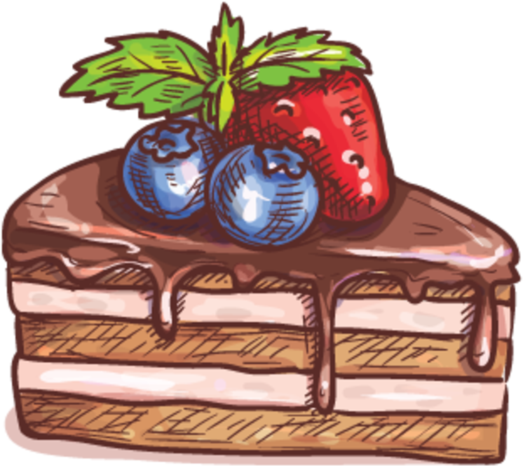 Elrees Cack Pic 220170630 8721 1elmrcj - Chocolate Cake Sketch (960x960), Png Download