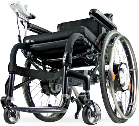 E-fix I Hand Controlled Power Chair - E Fix Wheelchair (599x436), Png Download