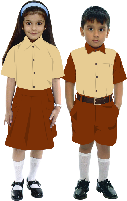 School Boy And Girl - School Uniform Images Hd (500x710), Png Download