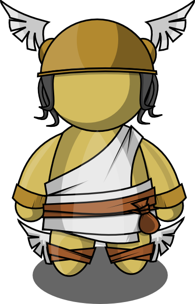 Roman God Mercury Clipart - Mercury Roman God Clipart Png (396x618), Png Download