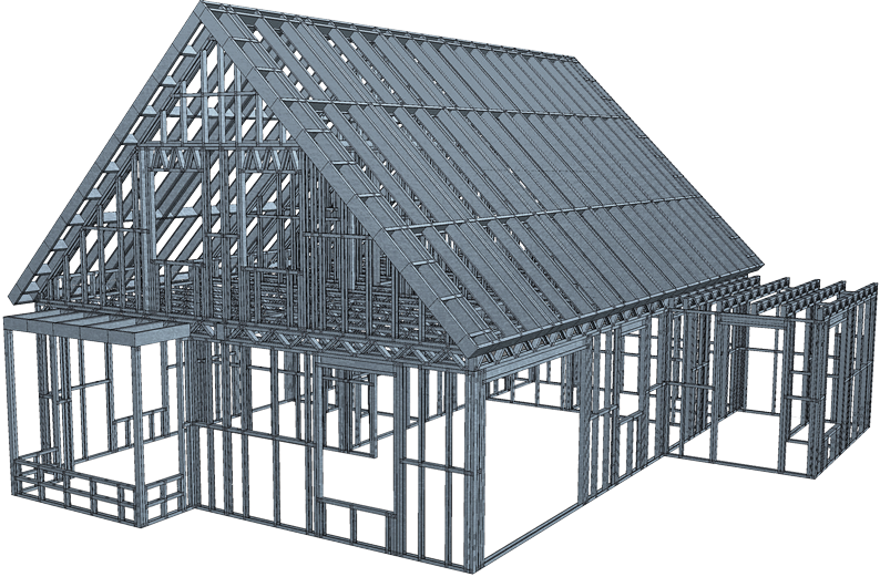 Frames Are Easy To Handle On-site, Quick To Install - Light Steel Frame Building (794x521), Png Download