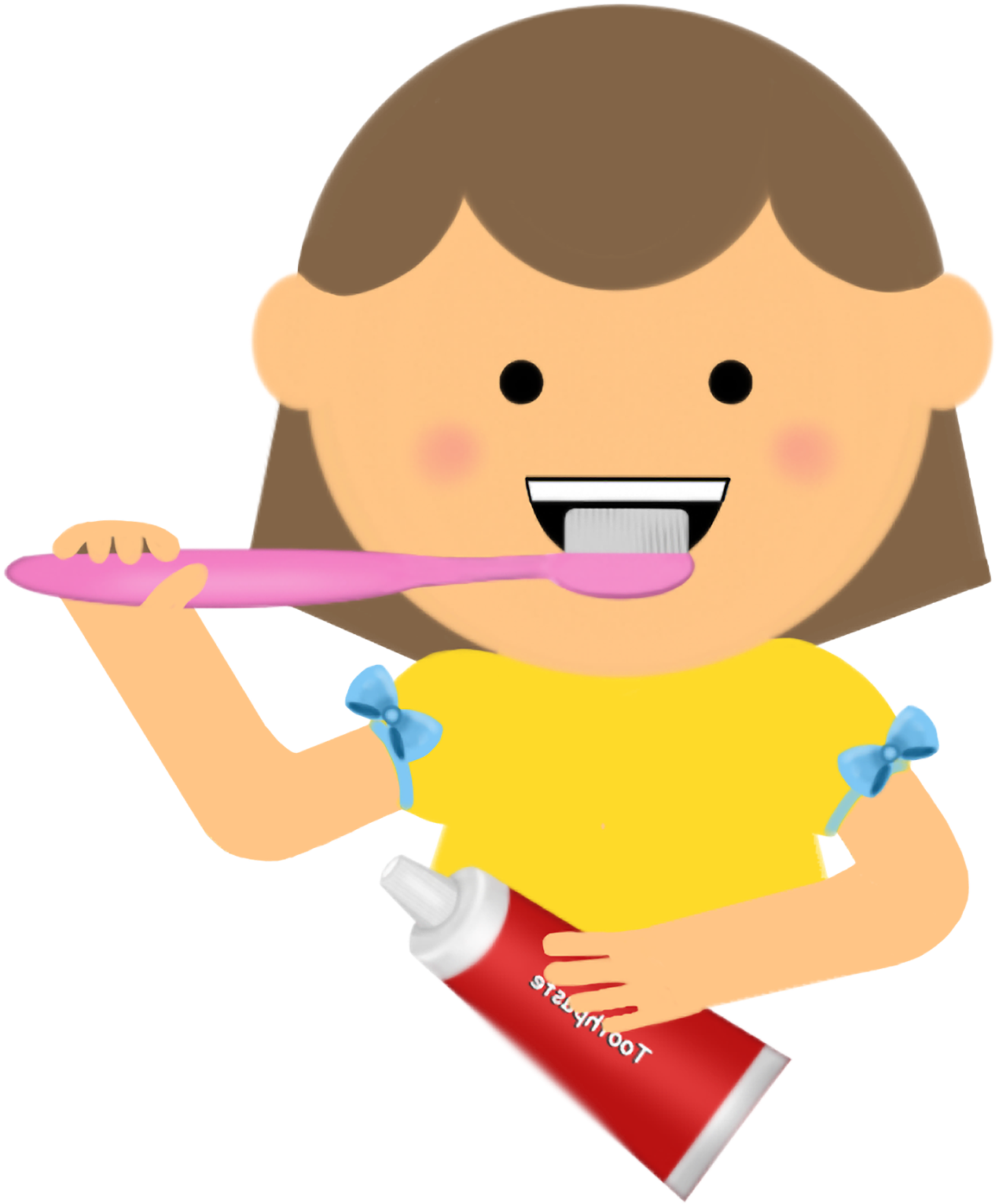 2 - Animation Brush My Teeth (1541x1600), Png Download