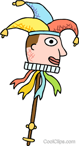 Joker Cane Royalty Free Vector Clip Art Illustration - Royalty Payment (259x480), Png Download