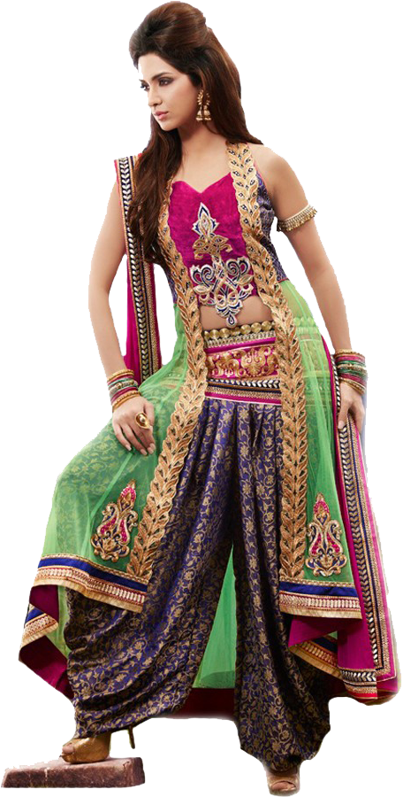 Shalwar Kameez Patiala Churidar Anarkali Suit Sirwal - Patiala Suit Salwar Png (600x900), Png Download