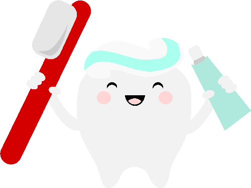 Teeth Clipart Kawaii - Kawaii Tooth Png (500x375), Png Download